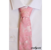 Ružová pánska kravata s Paisley vzorom