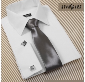 Grafitová kravata pre mužov - šírka 7 cm
