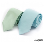 Pánska kravata LUX - Svetlo zelená lesk - šírka 7 cm