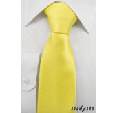 Kriklavo žltá matná pánska kravata - šírka 7 cm