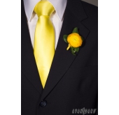 Kriklavo žltá matná pánska kravata - šírka 7 cm
