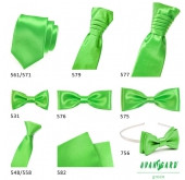 Pánska kravata SLIM zelená jednofarebná lesk - šírka 5 cm