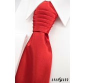 Hladká červená francúzska kravata - uni