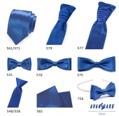 Svadobná francúzska kravata v kráľovskej modrej - uni