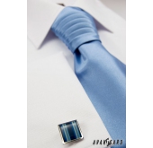 Francúzska kravata svadobná svetlomodrá - uni