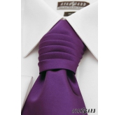 Fialová francúzska kravata svadobná hladká - uni