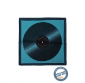 Hodvábna modrá vreckovka gramofónová doska